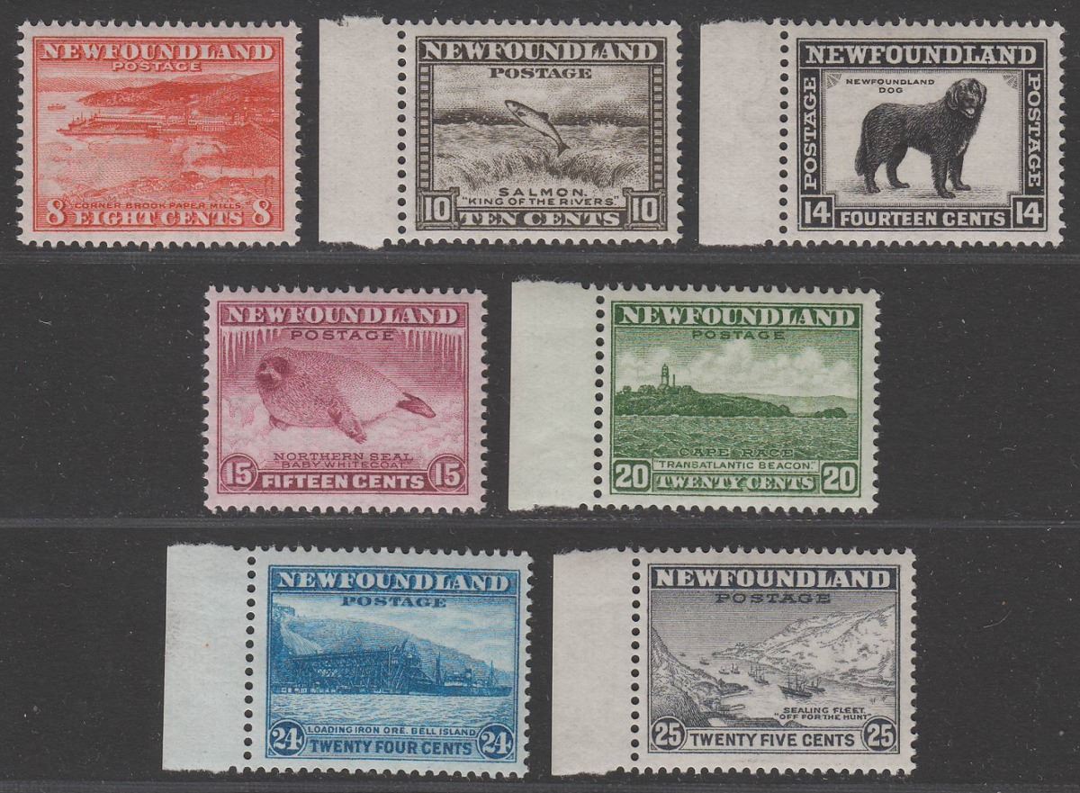 Newfoundland 1932-38 King George V Selection to 25c UM Mint