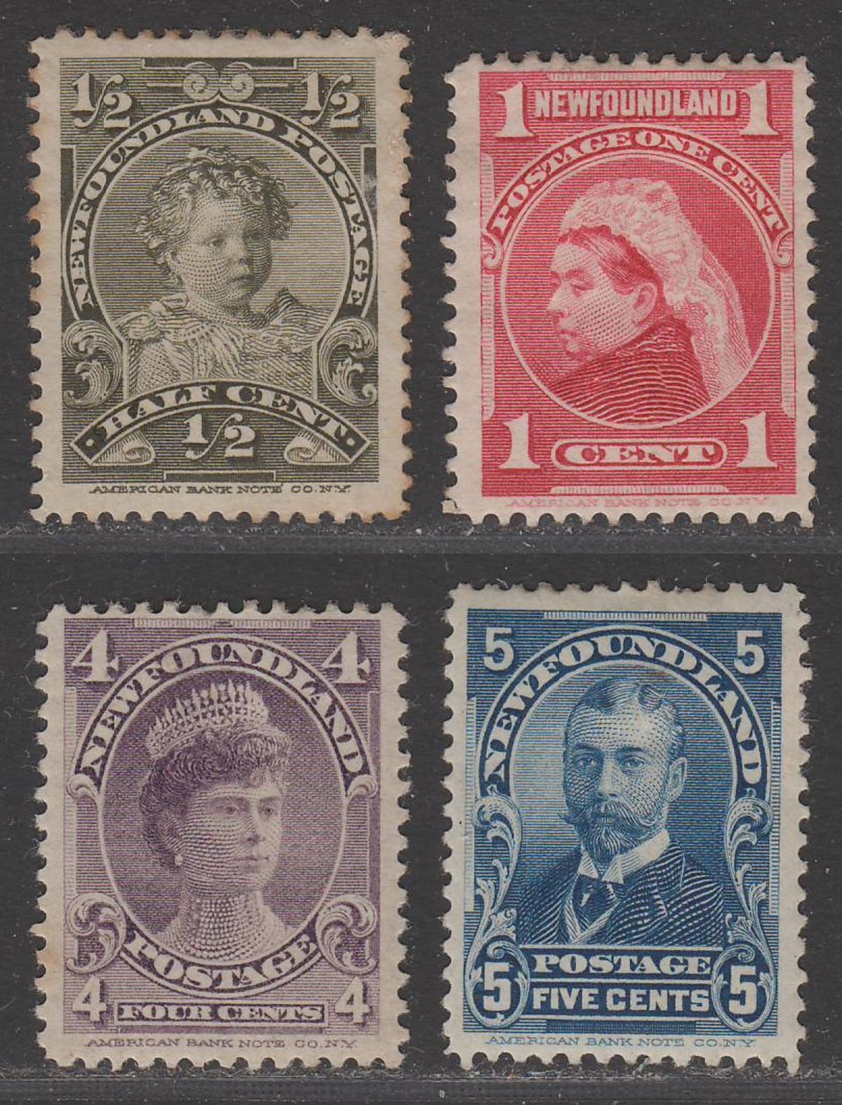 Newfoundland 1897 Queen Victoria Part Set to 5c Mint with faults