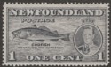 Click for more photos and details Newfoundland 1937 KGVI Coronation Cod 1c Line Perf 14 Variety Fish-Hook SG257b