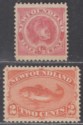 Click for more photos and details Newfoundland 1887 QV ½c Rose-Red, 2c Orange-Vermilion Mint SG49 SG51 cat £50