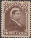 Click for more photos and details Newfoundland 1887 QV 3c Deep Brown Mint SG52 cat £85