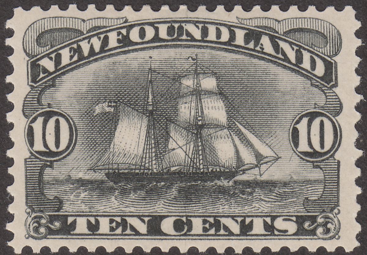Newfoundland 1887 QV Brigantine 10c Black Mint SG54 cat £130