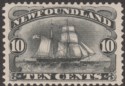 Click for more photos and details Newfoundland 1887 QV Brigantine 10c Black Mint SG54 cat £130