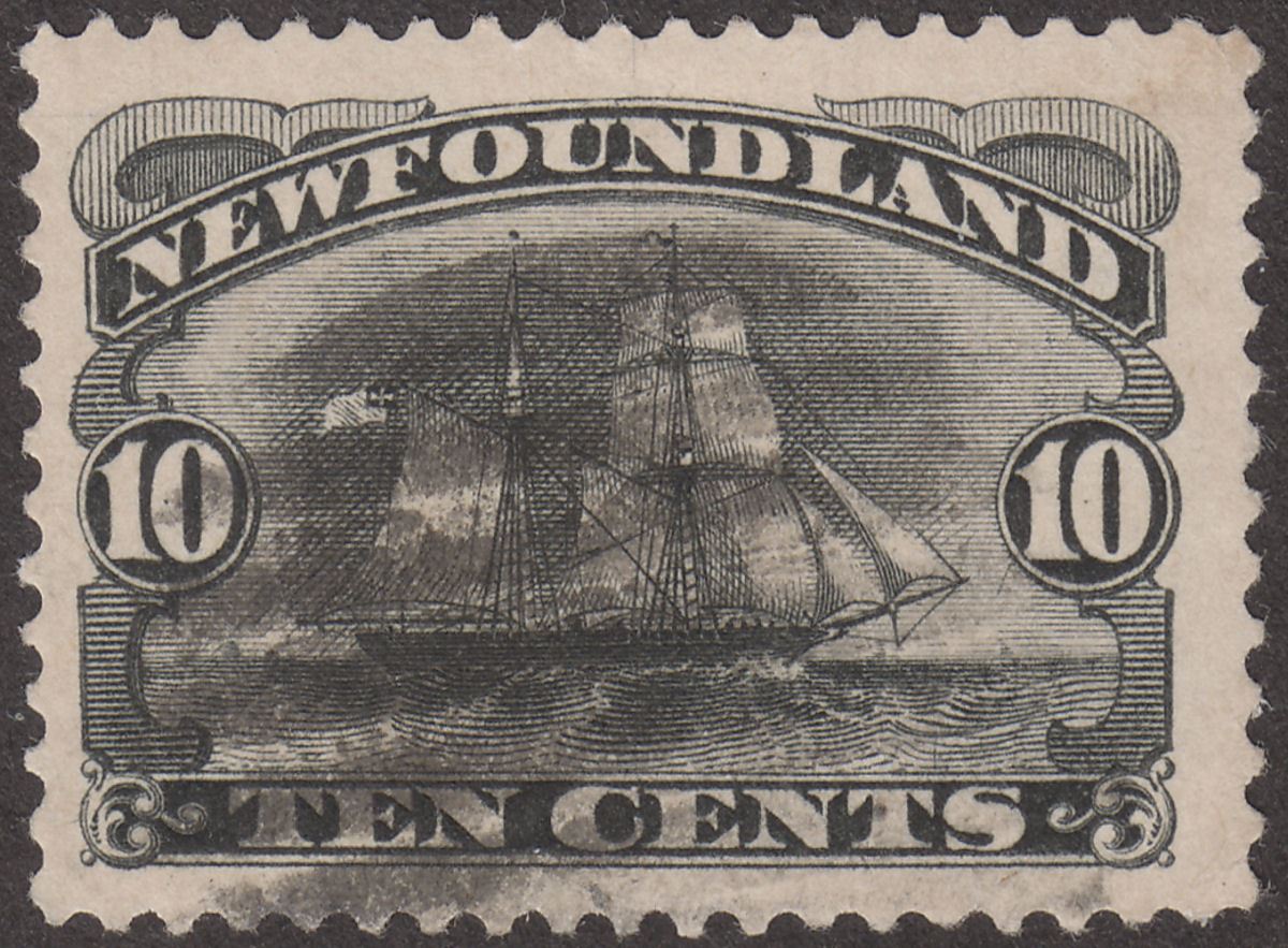 Newfoundland 1887 QV Brigantine 10c Black Used SG54 cat £75
