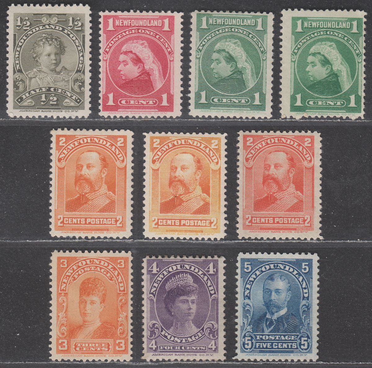 Newfoundland 1897 Queen Victoria Royal Family Set Mint SG83-90 cat £150+