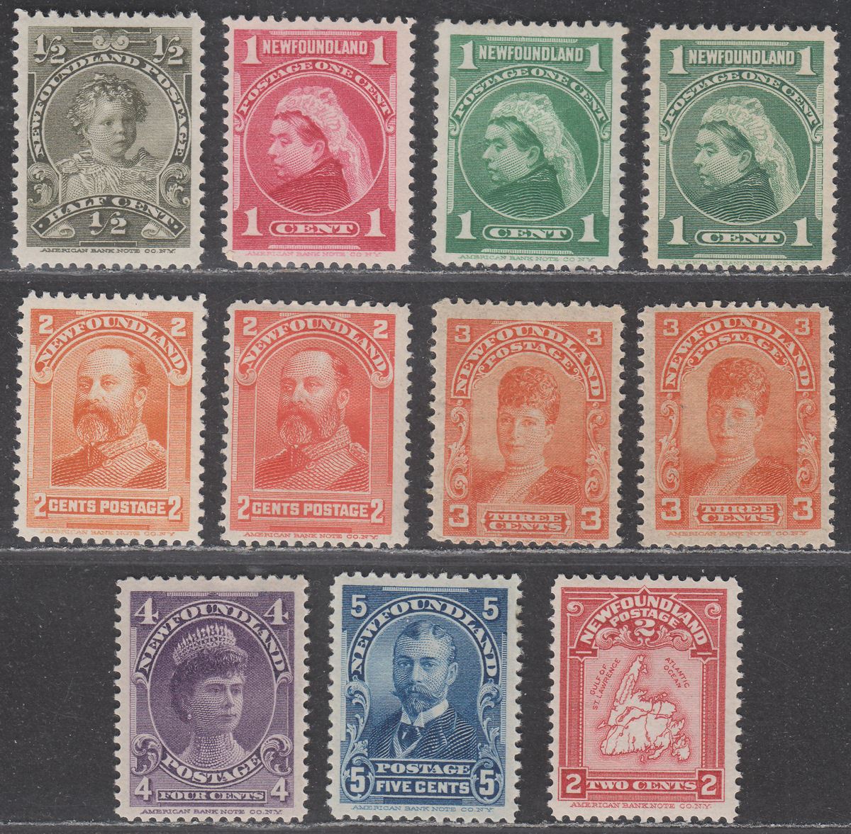 Newfoundland 1897 Queen Victoria Set Mint SG83-90 cat £150+
