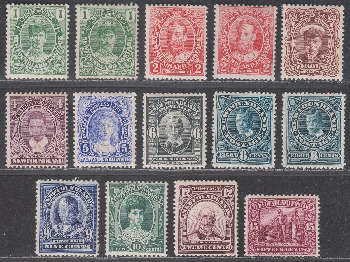 Newfoundland 1911 KGV Coronation Set Mint SG117-127 cat £300+