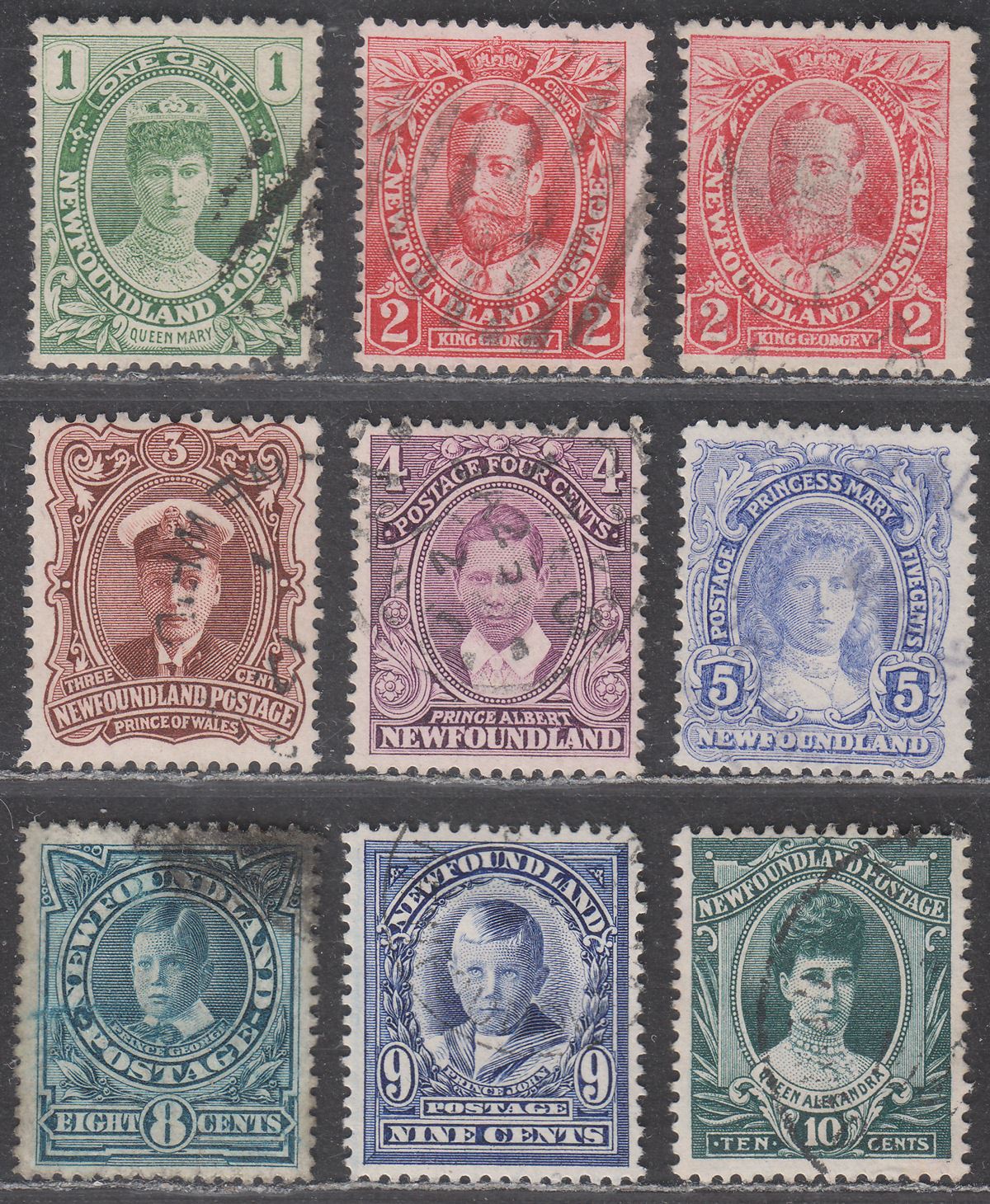 Newfoundland 1911 KGV Coronation Part Set to 10c Used