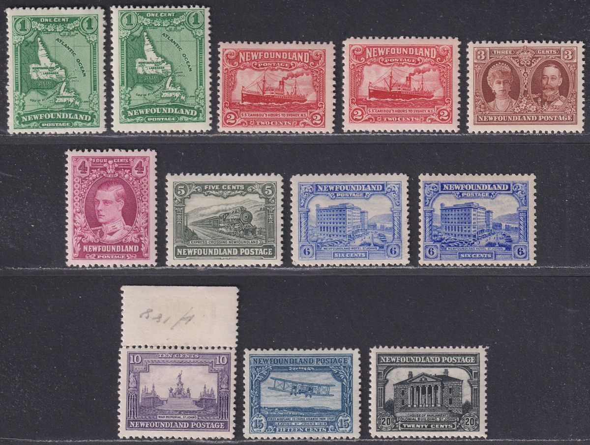 Newfoundland 1929 KGV Publicity Issue Perkins Set Mint SG179a-187 cat £150+