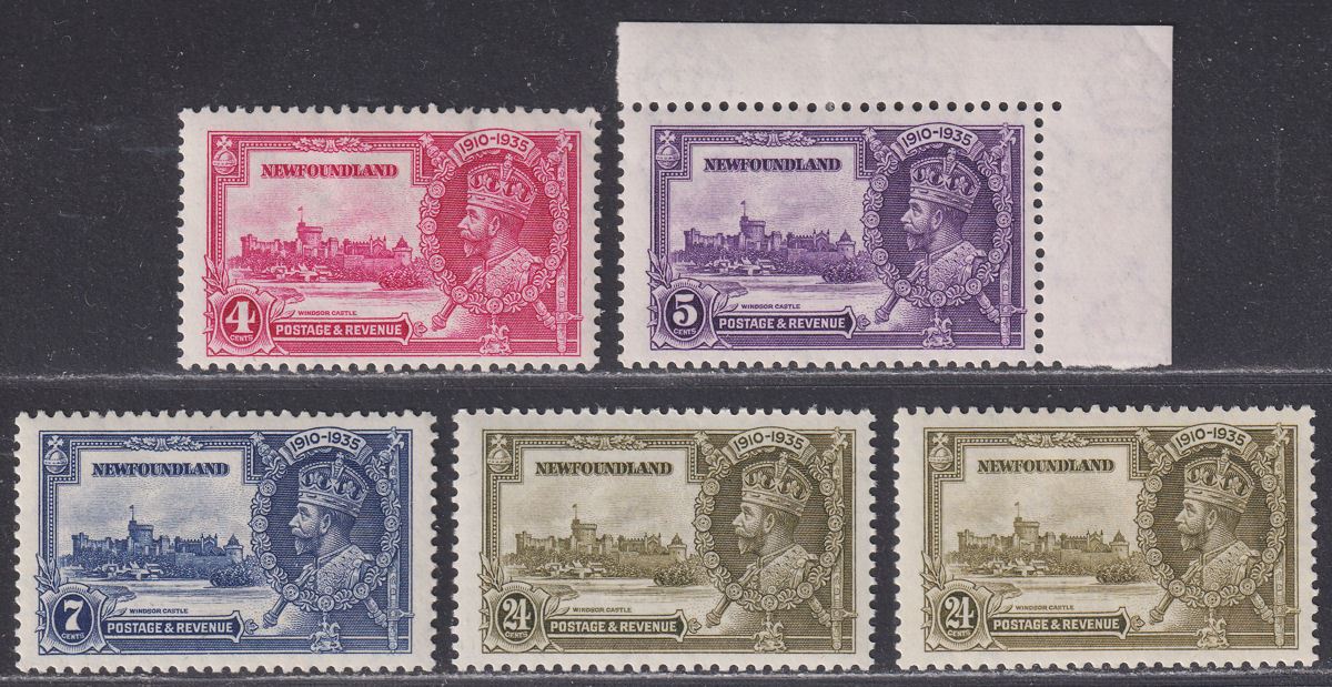 Newfoundland 1935 KGV Silver Jubilee Set Mint SG250-253 cat £11+