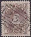 Click for more photos and details Newfoundland 1880 QV Prince of Wales 1c Dull Brown Used 235 Pmk SG44a cat £17