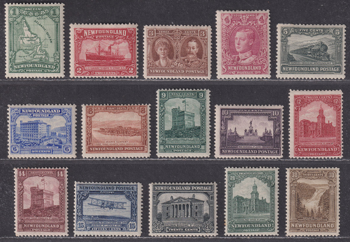 Newfoundland 1928 KGV Publicity Issue De La Rue Set Mint SG164-178 cat £180