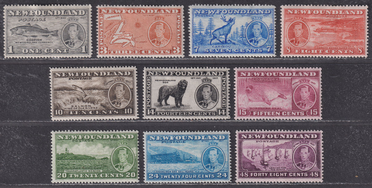Newfoundland 1937 KGVI Additional Coronation Issue Part Set to 48c Mint