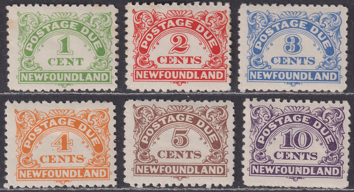 Newfoundland 1939 KGVI Postage Due Set p10 Mint SG D1-6 cat £50 FAULTS