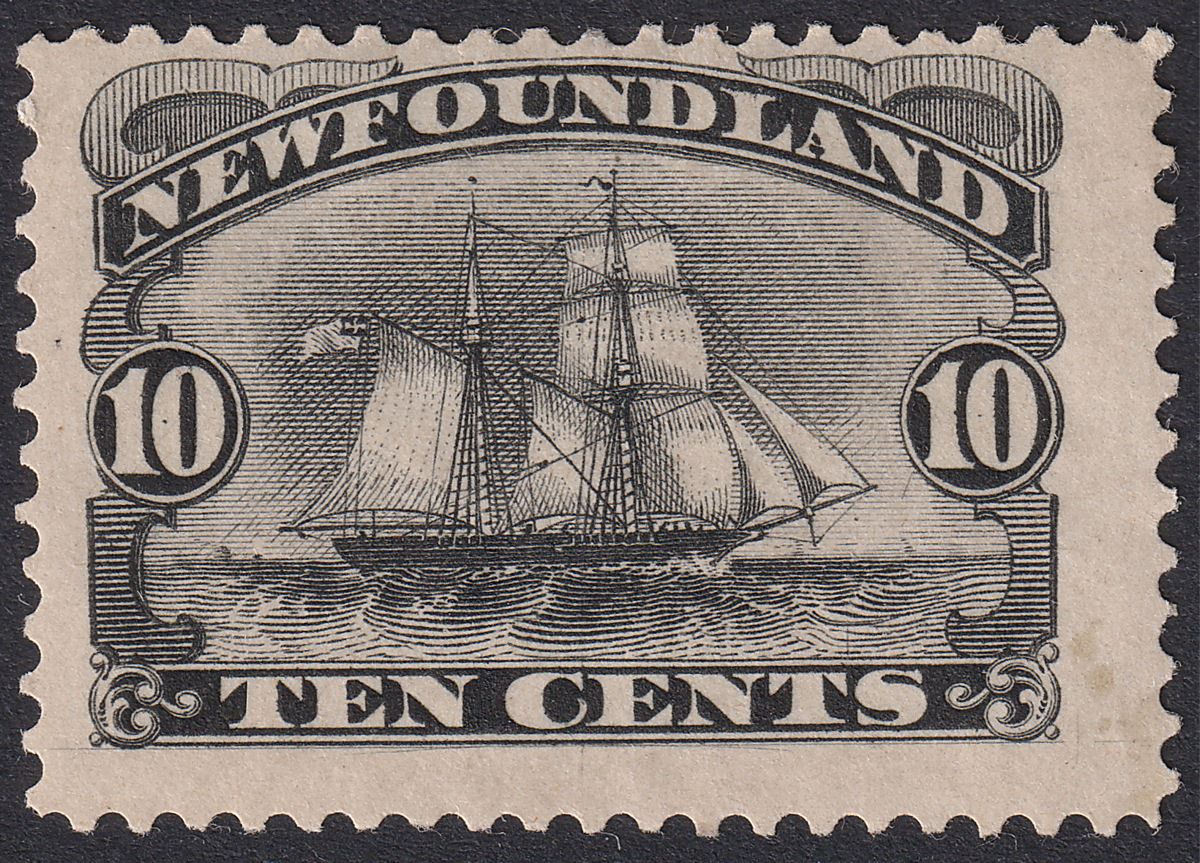 Newfoundland 1887 QV Brigantine 10c Black Mint SG54 cat £130