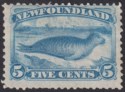 Click for more photos and details Newfoundland 1880 QV Seal 5c Pale Dull Blue Mint SG48 cat £350