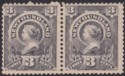 Click for more photos and details Newfoundland 1890 Queen Victoria 3c Slate-Grey Pair Mint SG56 cat £100