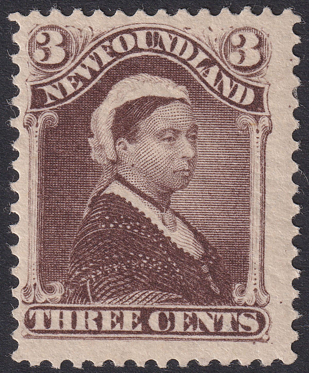 Newfoundland 1896 QV 3c Chocolate-Brown Mint SG65a cat £120