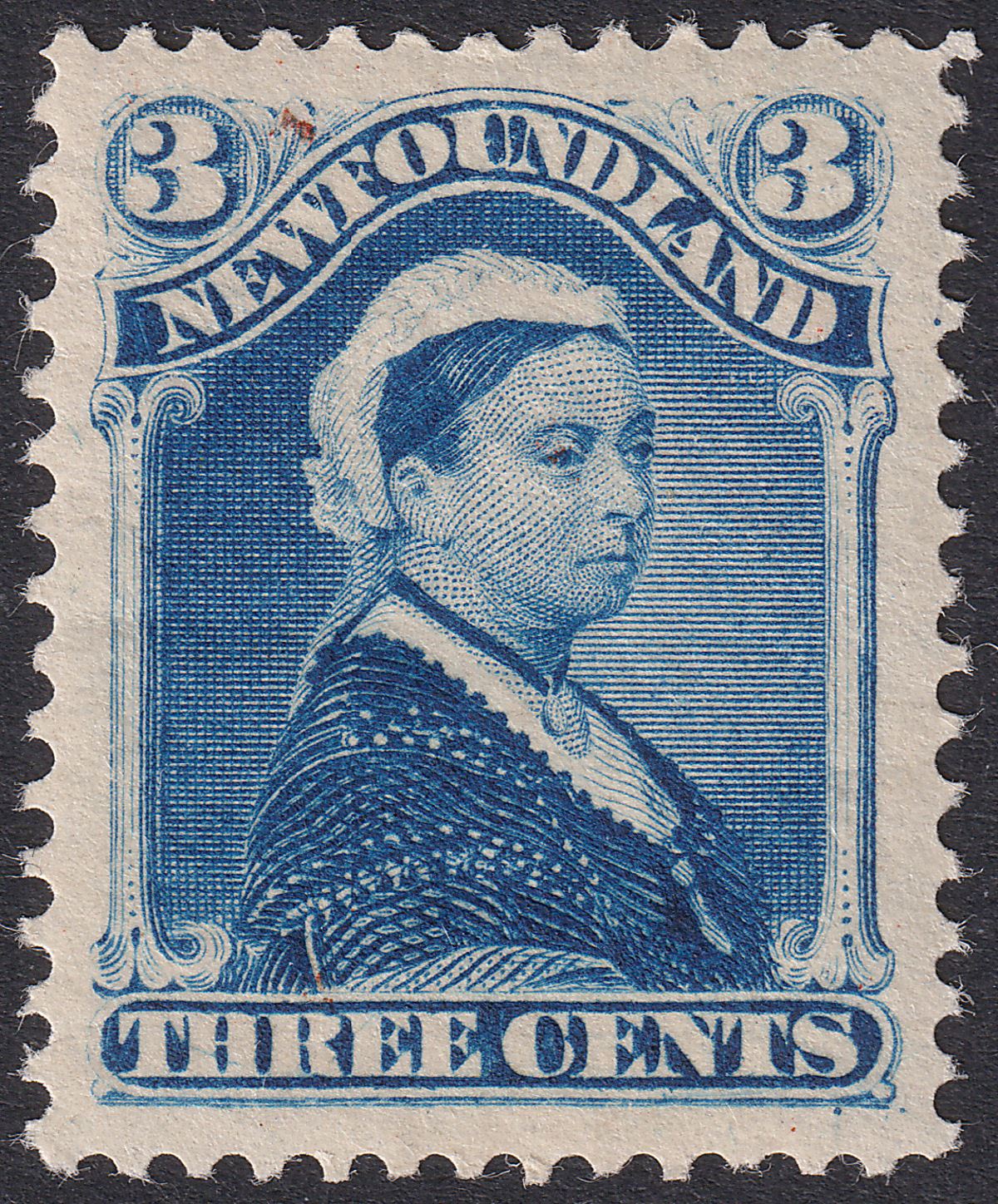 Newfoundland 1896 QV 3c Deep Blue Mint SG65 cat £90