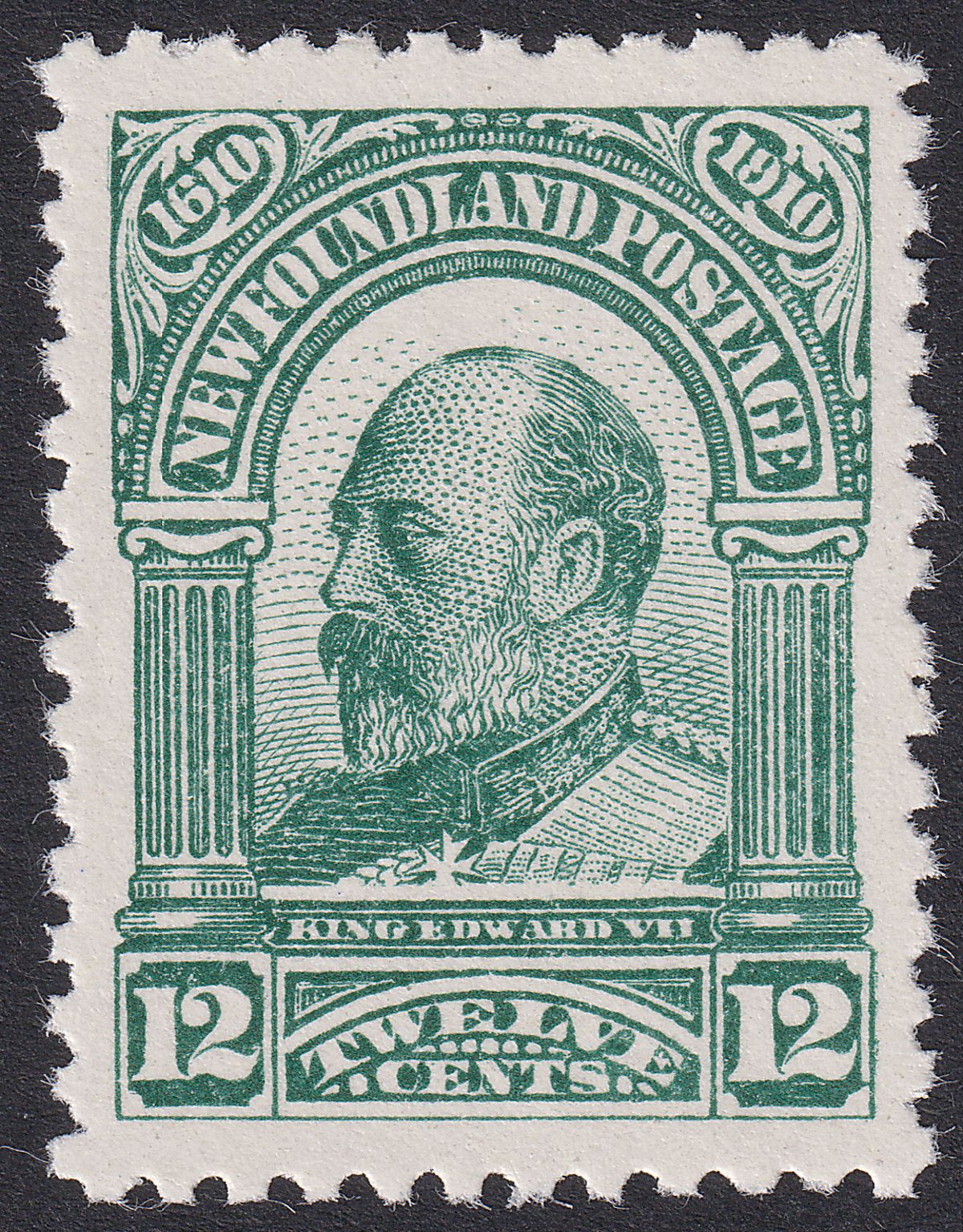 Newfoundland 1910 KGV 12c Green Perforated Colour Trial Mint SG104CT