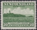Click for more photos and details Newfoundland 1932 KGV Cape Race 20c Green Perf 14 Mint SG218b cat £150