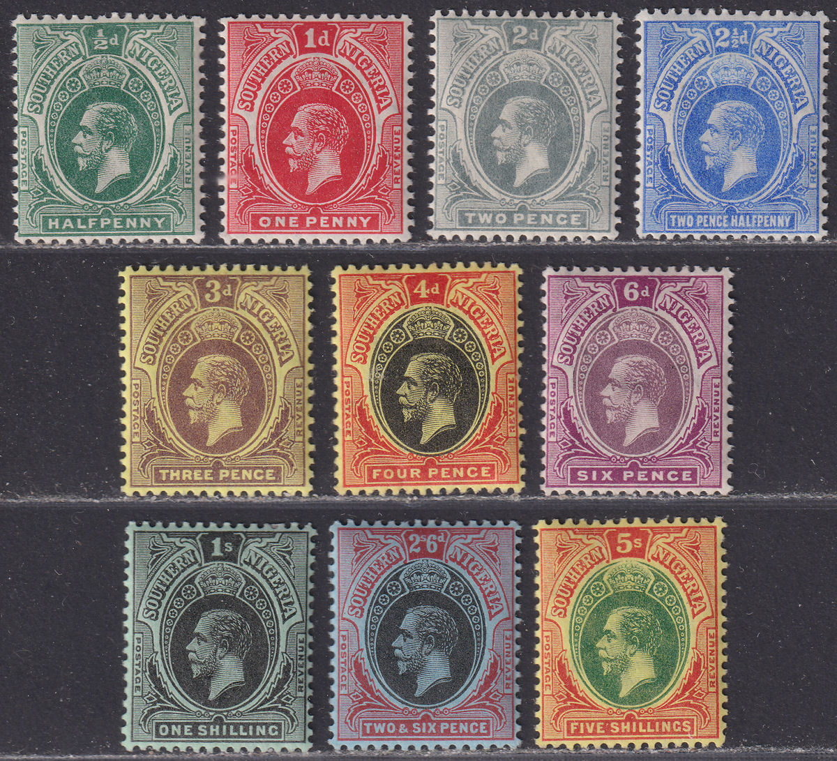 Southern Nigeria 1912 King George V Set to 5sh Mint SG45-54