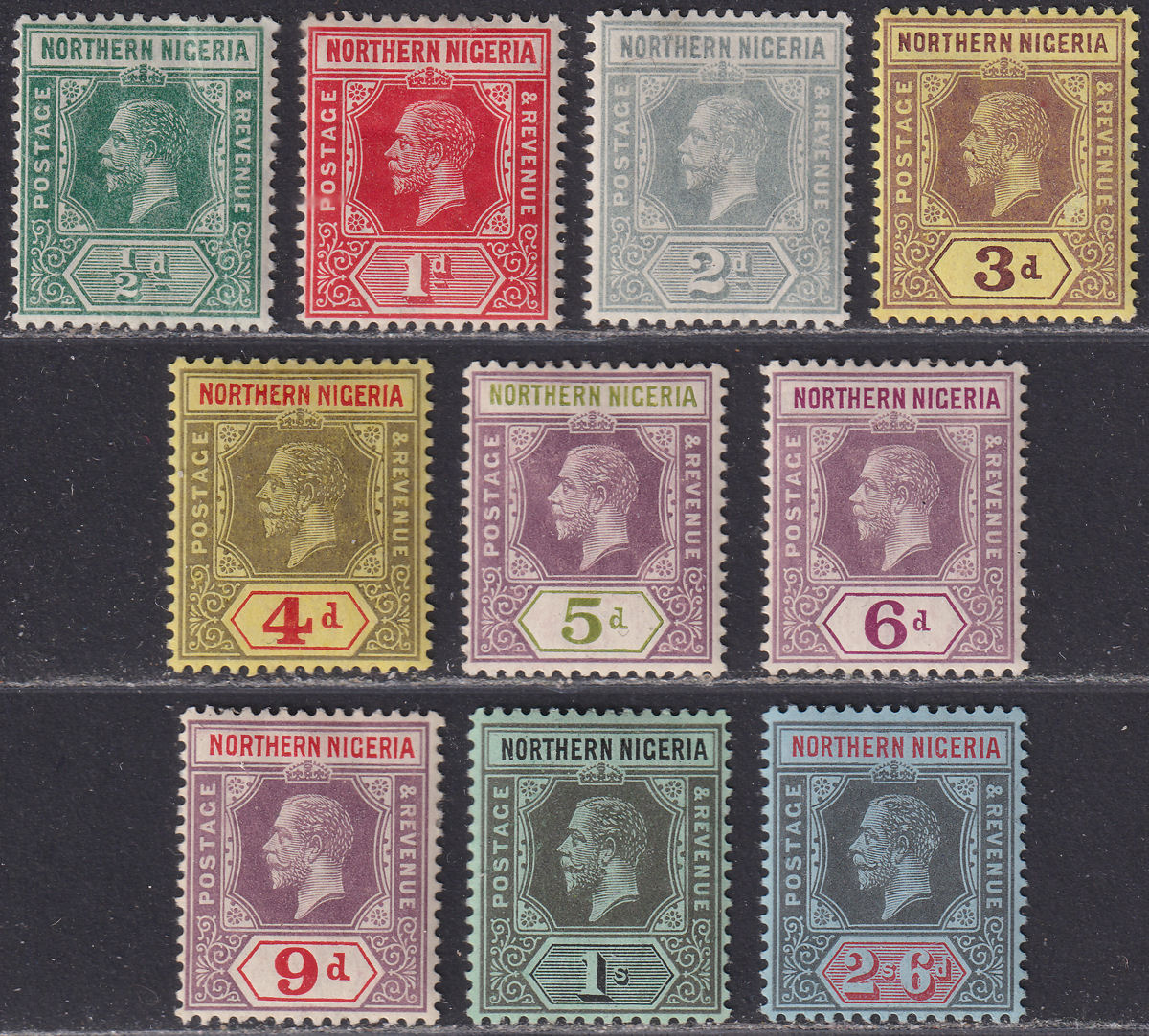 Northern Nigeria 1912 King George V Set to 2sh6d Mint SG40-49