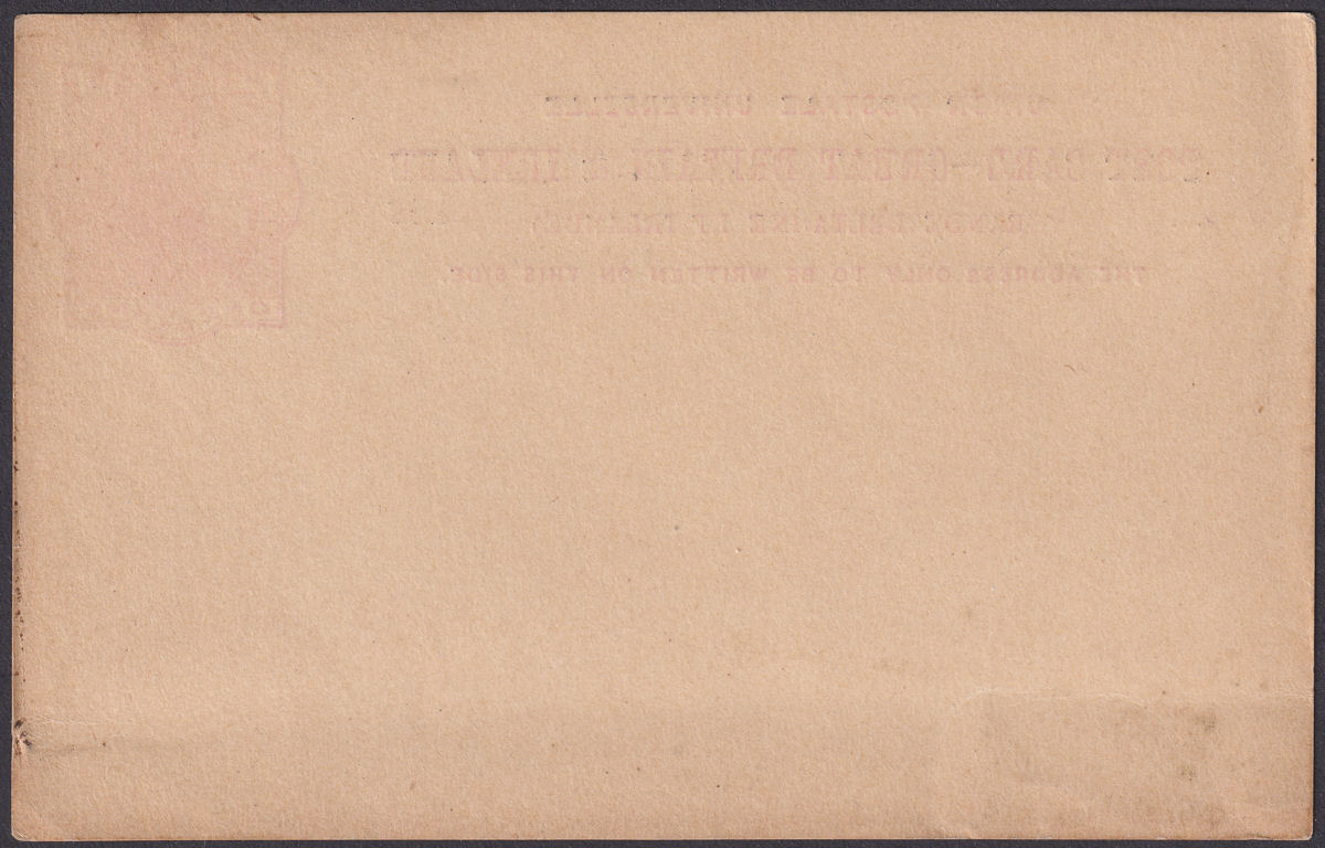 Niger Coast Protectorate QV 1d Postal Stationery Postcard Unused