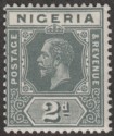 Click for more photos and details Nigeria 1918 KGV 2d Slate Mint SG3a