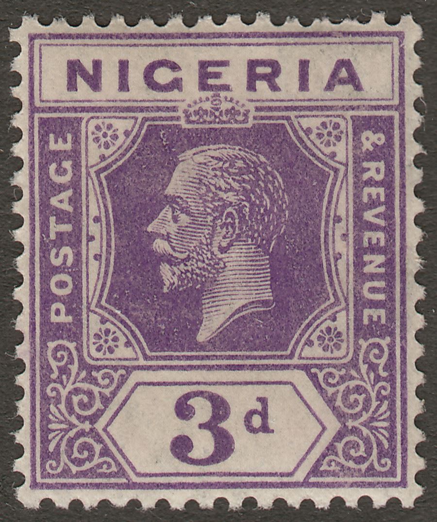 Nigeria 1925 KGV 3d Bright Violet Die II Mint SG22a