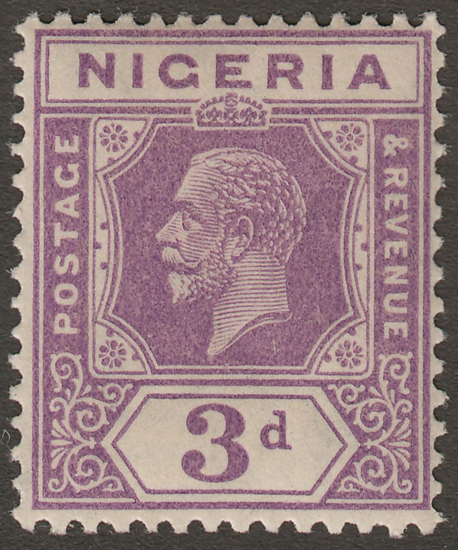 Nigeria 1925 KGV 3d Bright Violet Die II Mint SG22a