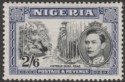 Click for more photos and details Nigeria 1947 KGVI 2sh6d Black and Deep Blue perf 13½ Mint SG58ab