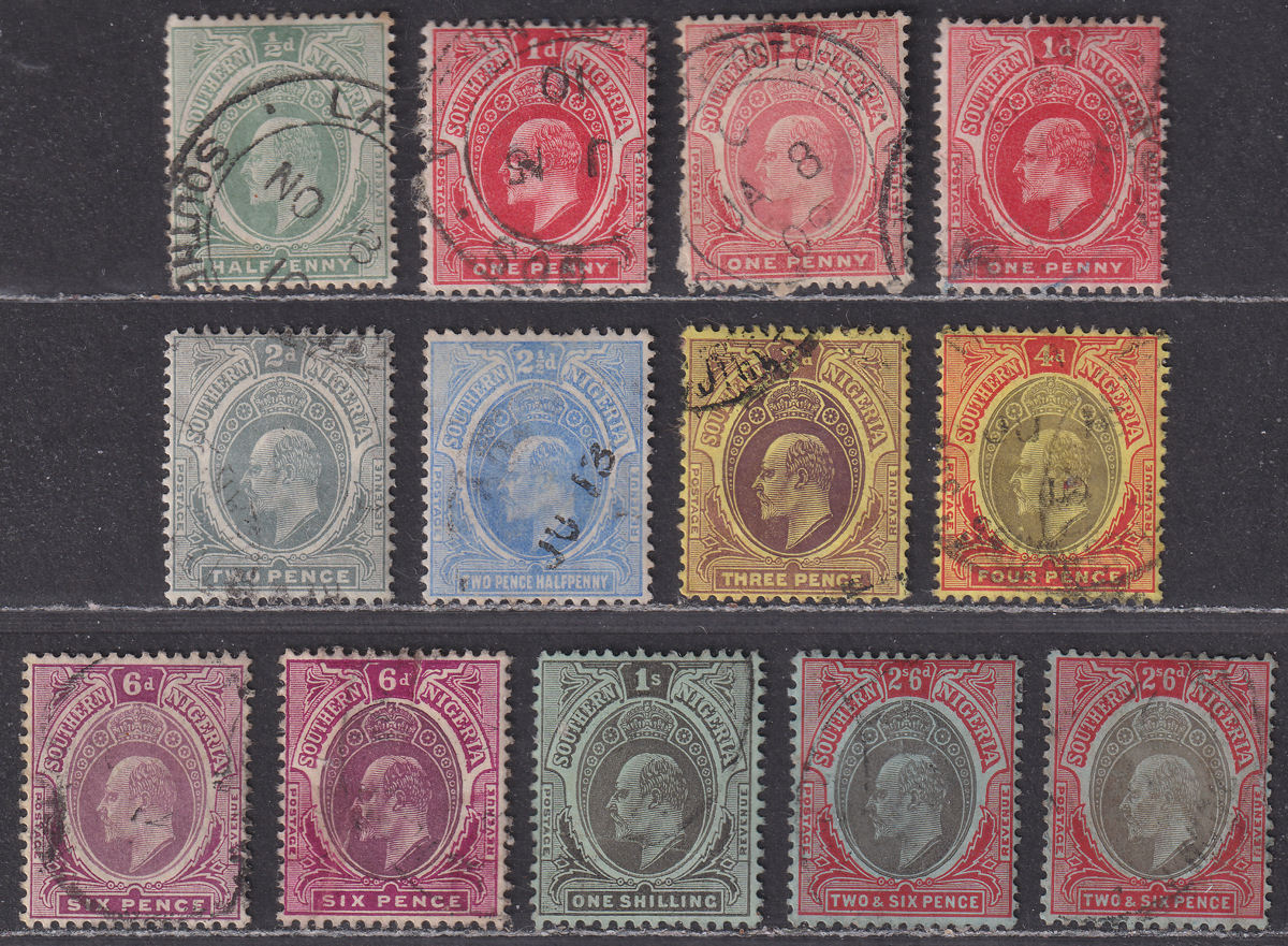Southern Nigeria 1907 KEVII Set to 2sh6d Used SG33-41