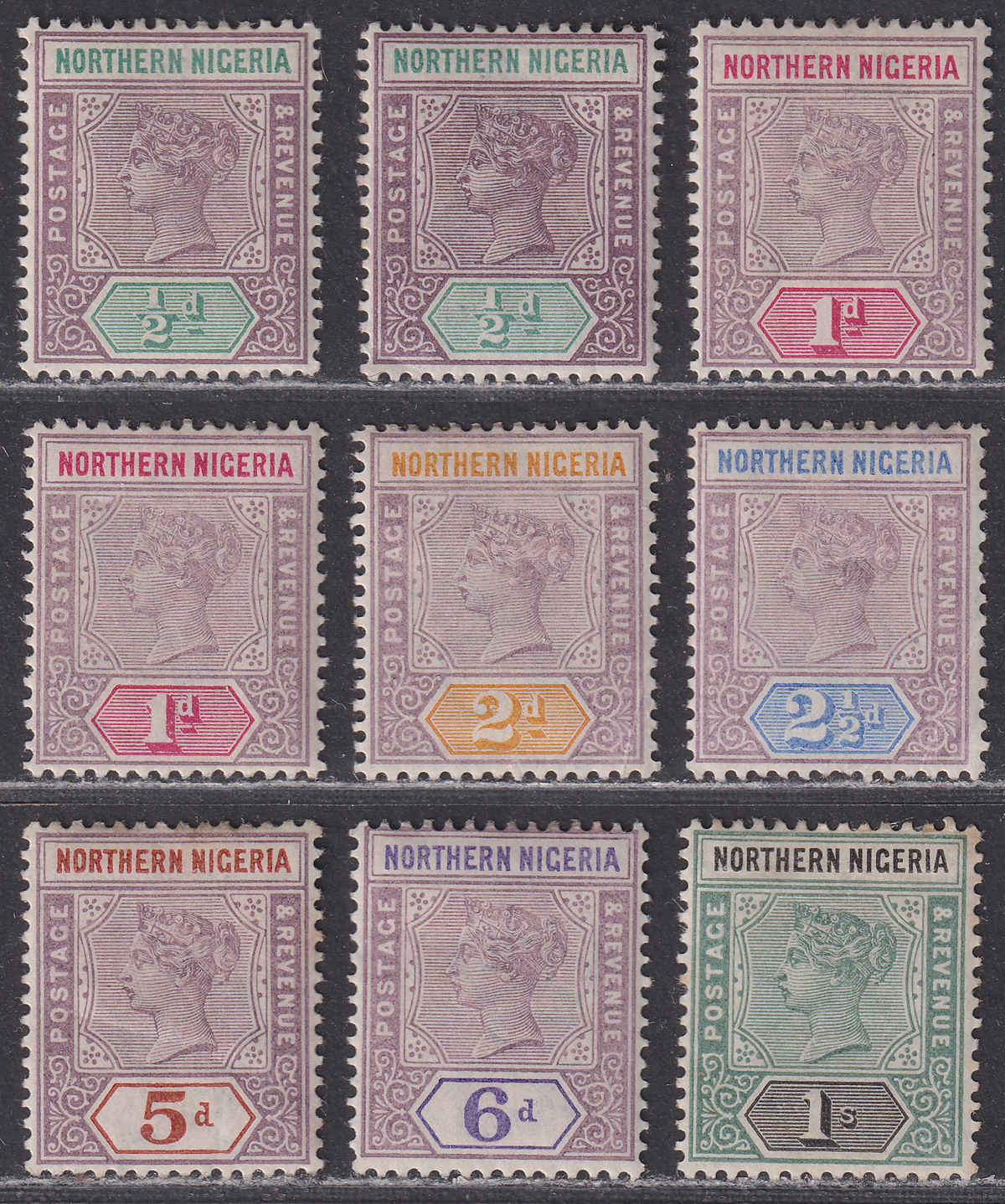 Northern Nigeria 1900 Queen Victoria Set to 1sh Mint SG1-7 cat £150