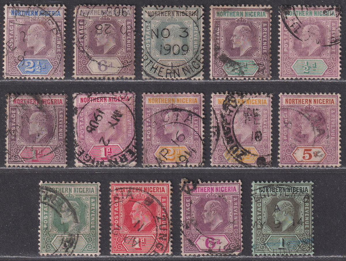 Northern Nigeria 1902-11 King Edward VII Selection to 1sh Used