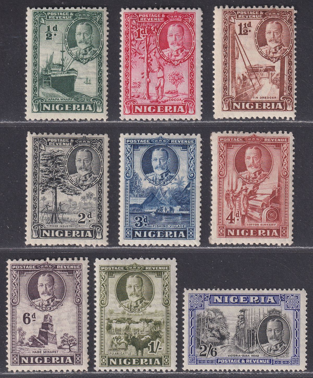 Nigeria 1936 King George V Set to 2sh6d Mint SG34-42