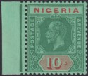 Click for more photos and details Nigeria 1932 KGV 10sh Green and Red on Green Die I UM Mint SG29a cat £140