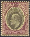 Southern Nigeria 1903 KEVII 10sh Grey-Black + Purple on Yellow Mint SG19 cat £55