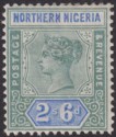 Northern Nigeria 1900 QV 2sh6d Green and Ultramarine Mint SG8 cat £180