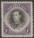 Click for more photos and details Niue 1938 KGVI 1sh Black and Violet wmk Single Mint SG75