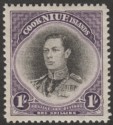 Niue 1938 KGVI 1sh Black and Violet wmk Single Mint SG75