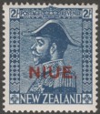 Click for more photos and details Niue 1927 KGV Admiral 2sh Deep Blue Mint SG48