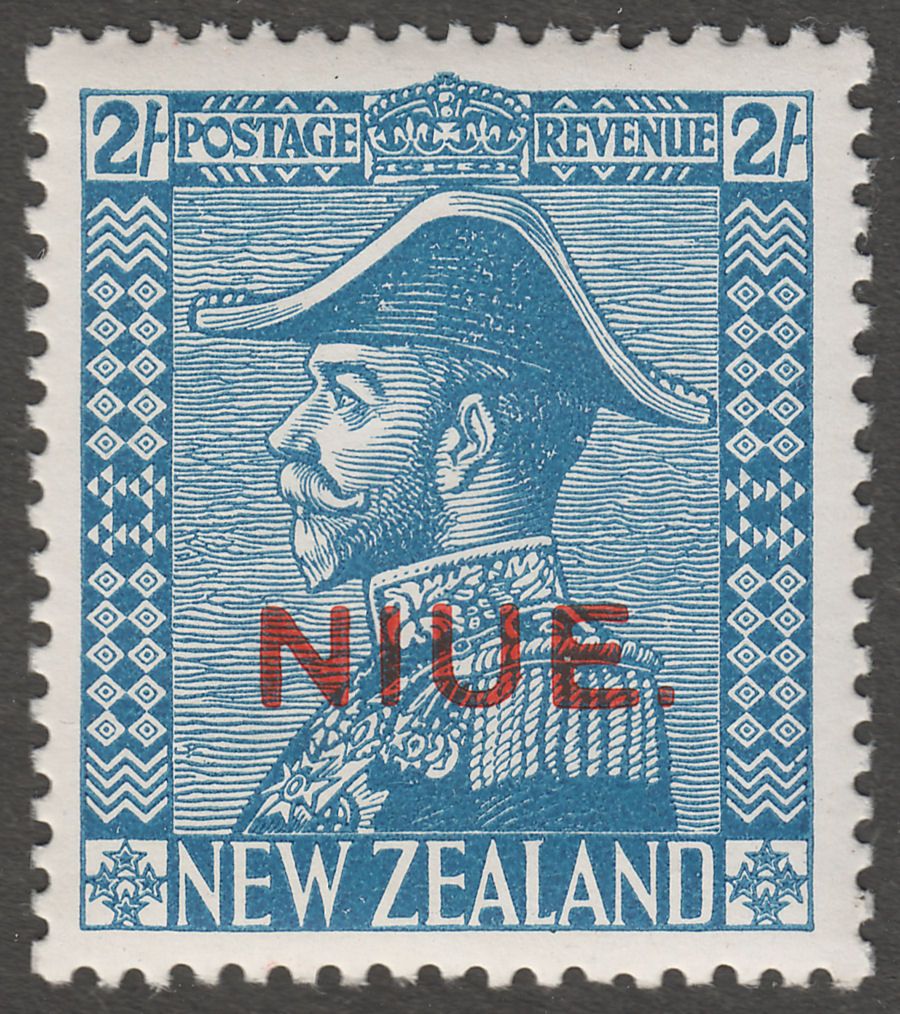 Niue 1928 KGV Admiral 2sh Light Blue Mint SG49