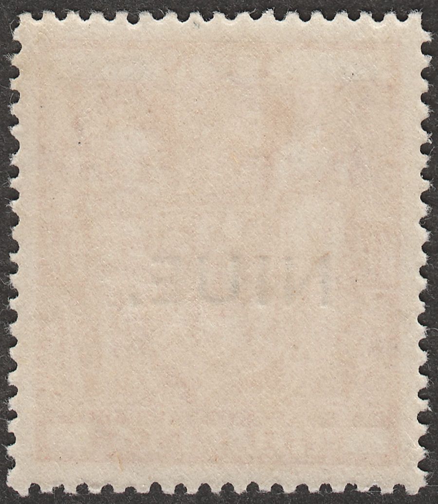 Niue 1945 KGVI Postal Fiscal 10sh Carmine-Lake wmk Multi Mint SG85