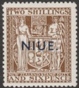 Niue 1945 KGVI Postal Fiscal 2sh6d Deep Brown wmk Multi Mint SG83