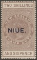Click for more photos and details Niue 1923 KGV Postal Fiscal 2sh6d Grey-Brown Mint SG34