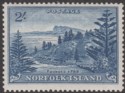 Click for more photos and details Norfolk Island 1959 KGVI Ball Bay 2sh Deep Blue UM Mint SG12a Australia