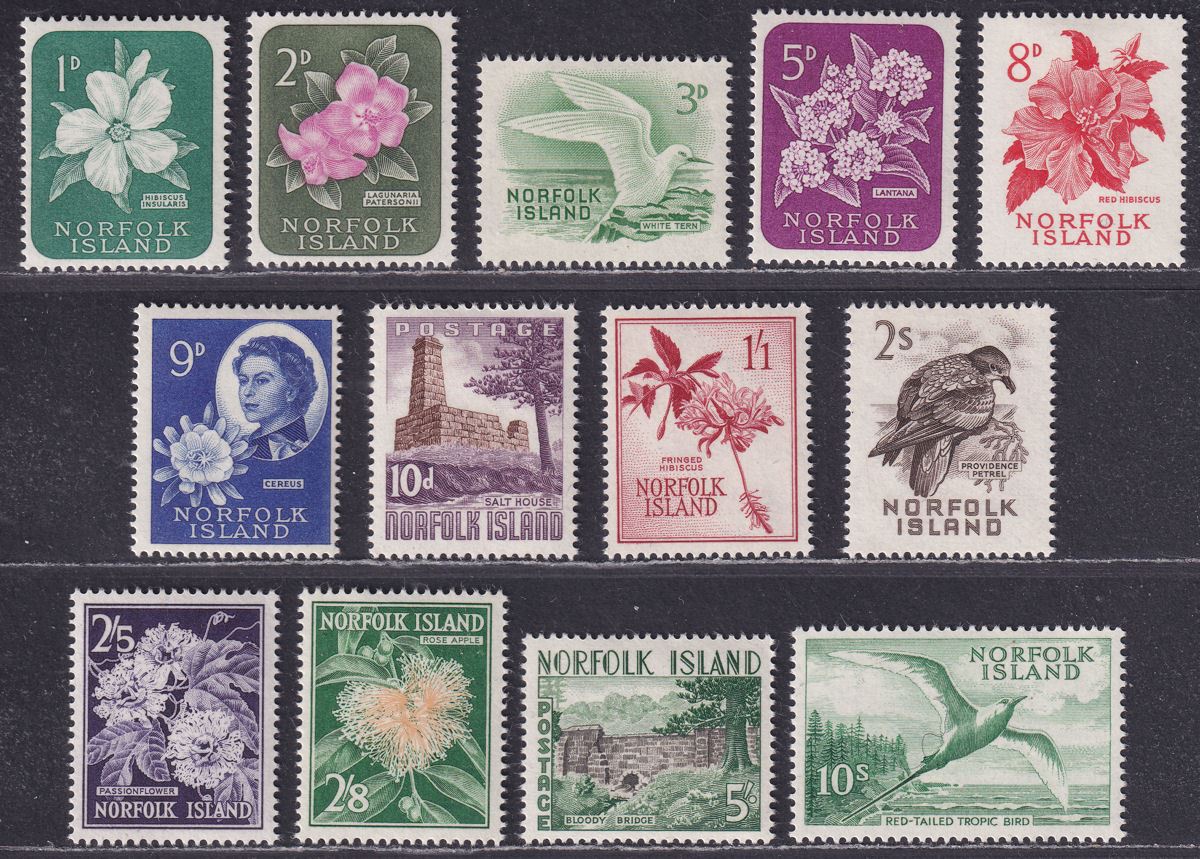 Norfolk Island 1960 Queen Elizabeth II Set Mint SG24-36 cat £42 Australia