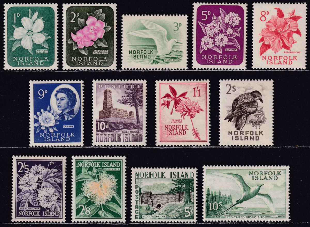 Norfolk Island 1960 Queen Elizabeth II Set Mint SG24-36 cat £42 Australia