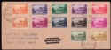 Norfolk Island 1947 KGVI Ball Bay Set Used on First Day Cover